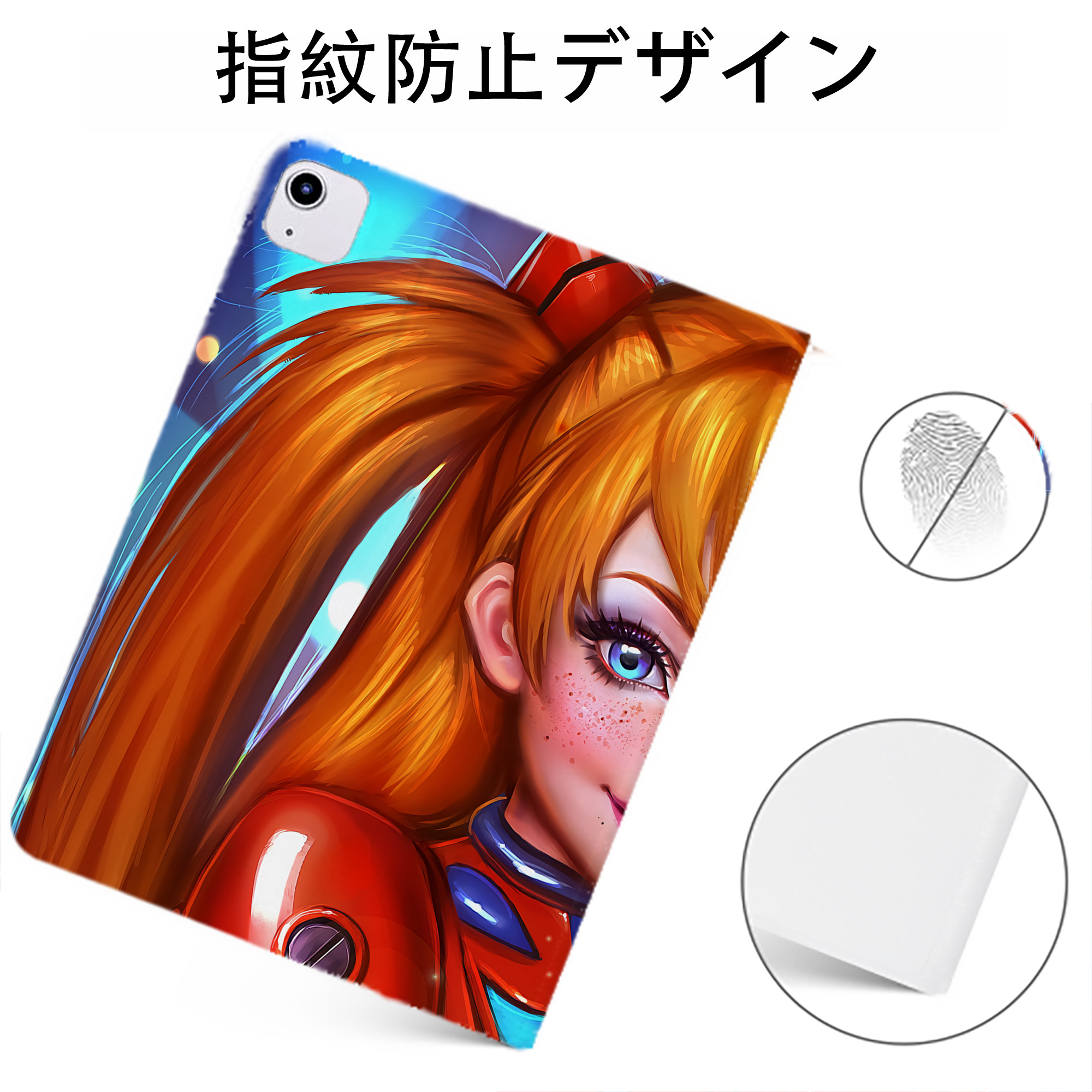 （画像用） EVA 新世紀エヴァンゲリオン IPadケース ペンホルダー付き ブックスタイルデザイン